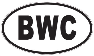 BWC - 3 Letter Initials Oval Sticker