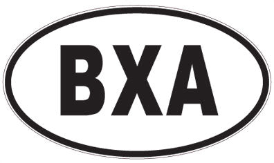 BXA - 3 Letter Initials Oval Sticker
