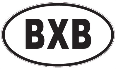 BXB - 3 Letter Initials Oval Sticker