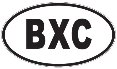 BXC - 3 Letter Initials Oval Sticker
