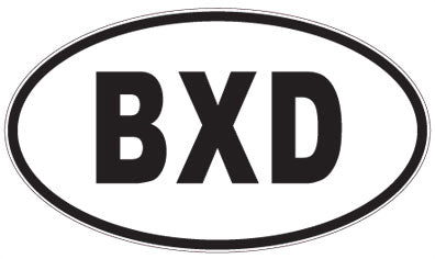 BXD - 3 Letter Initials Oval Sticker