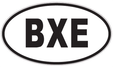 BXE - 3 Letter Initials Oval Sticker