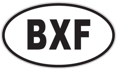BXF - 3 Letter Initials Oval Sticker