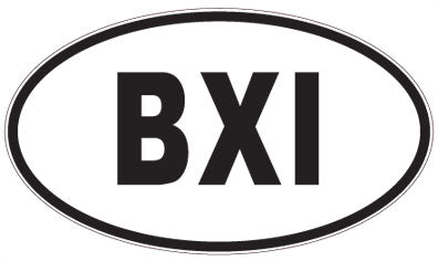 BXI - 3 Letter Initials Oval Sticker