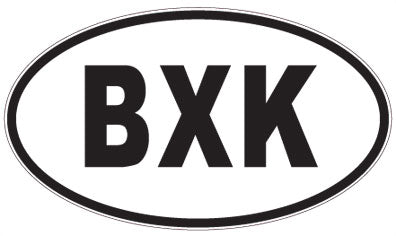 BXK - 3 Letter Initials Oval Sticker