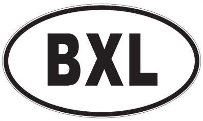 BXL - 3 Letter Initials Oval Sticker