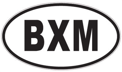 BXM - 3 Letter Initials Oval Sticker