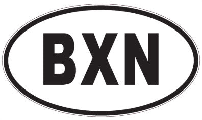 BXN - 3 Letter Initials Oval Sticker