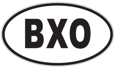 BXO - 3 Letter Initials Oval Sticker