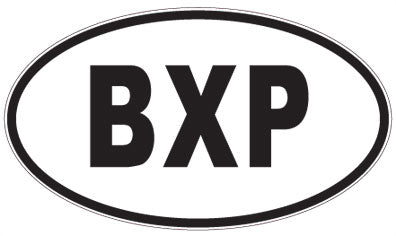 BXP - 3 Letter Initials Oval Sticker