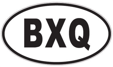 BXQ - 3 Letter Initials Oval Sticker