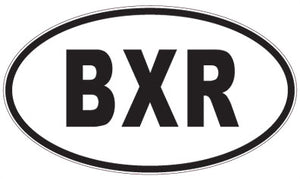 BXR - 3 Letter Initials Oval Sticker