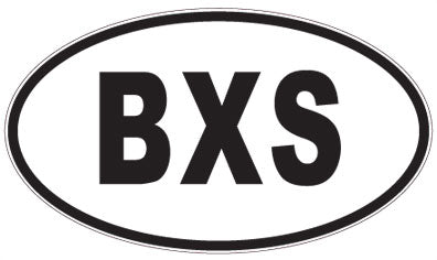 BXS - 3 Letter Initials Oval Sticker