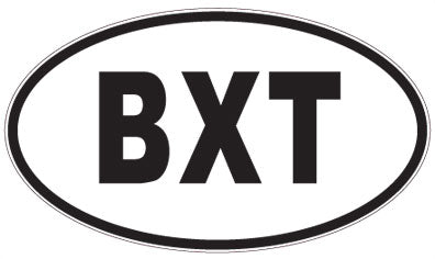 BXT - 3 Letter Initials Oval Sticker