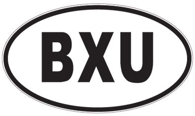 BXU - 3 Letter Initials Oval Sticker