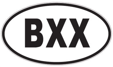 BXX - 3 Letter Initials Oval Sticker