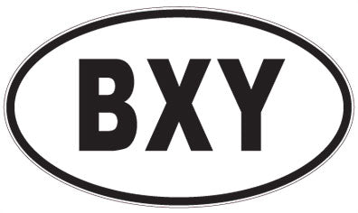 BXY - 3 Letter Initials Oval Sticker