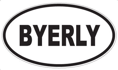 BYERLY - Oval Magnet