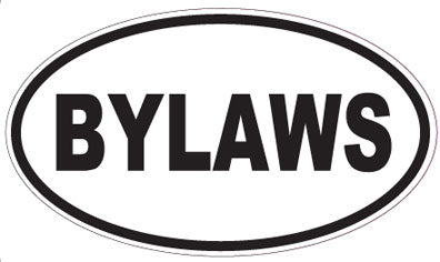BYLAWS - Oval Sticker