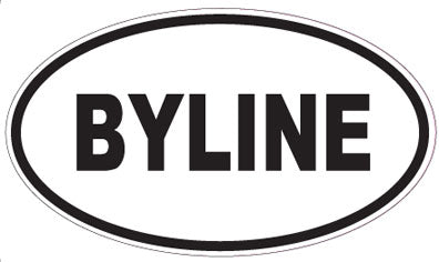 BYLINE - Oval Sticker