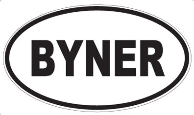 BYNER - Oval Sticker