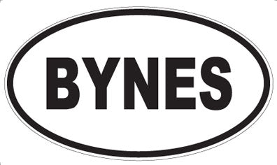 BYNES - Oval Sticker