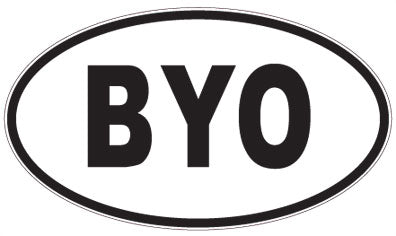 BYO - 3 Letter Initials Oval Sticker
