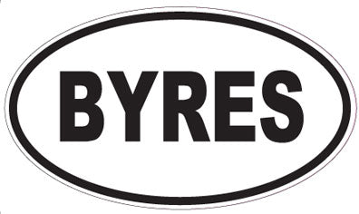 BYRES - Oval Sticker