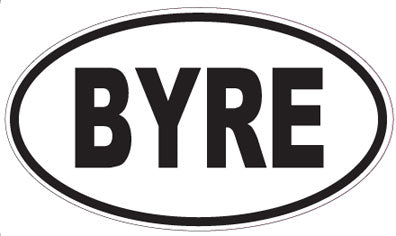 BYRE - Oval Sticker