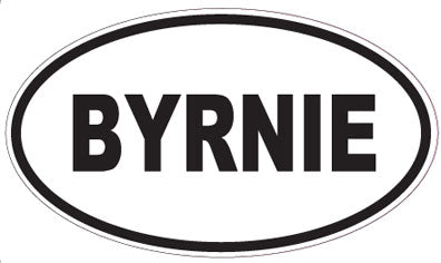 BYRNIE - Oval Sticker