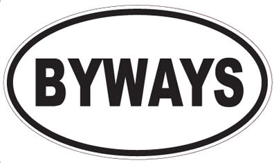 BYWAYS - Oval Sticker