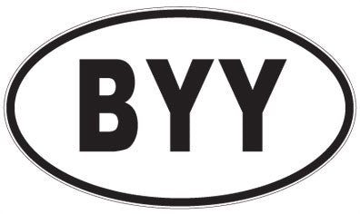 BYY - 3 Letter Initials Oval Sticker