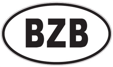 BZB - 3 Letter Initials Oval Sticker