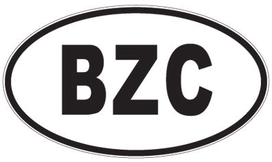 BZC - 3 Letter Initials Oval Sticker