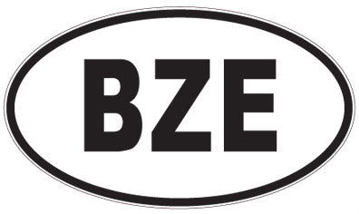BZE - 3 Letter Initials Oval Sticker