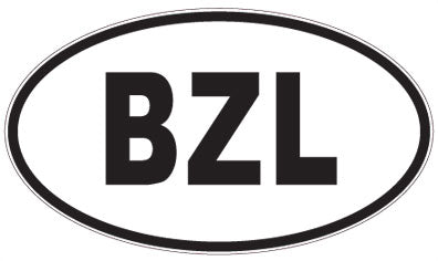 BZL - 3 Letter Initials Oval Sticker