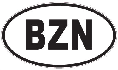 BZN - 3 Letter Initials Oval Sticker