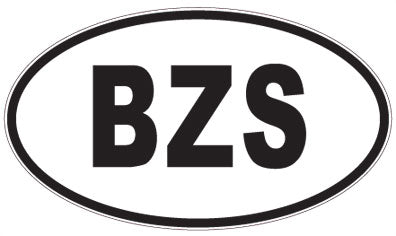 BZS - 3 Letter Initials Oval Sticker