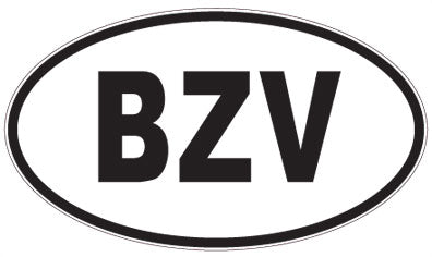 BZV - 3 Letter Initials Oval Sticker