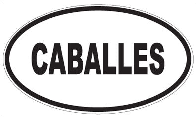 CABALLES - Oval Magnet