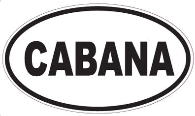 CABANA - Oval Sticker