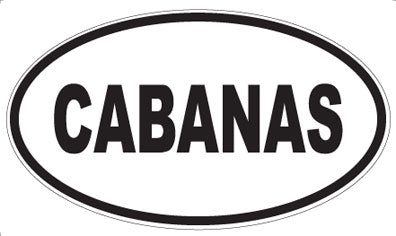 CABANAS - Oval Magnet