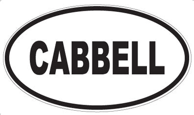 CABBELL - Oval Sticker