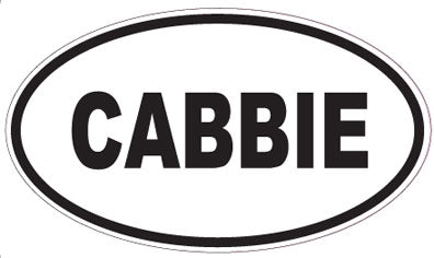 CABBIE - Oval Sticker
