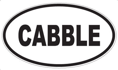 CABBLE - Oval Sticker