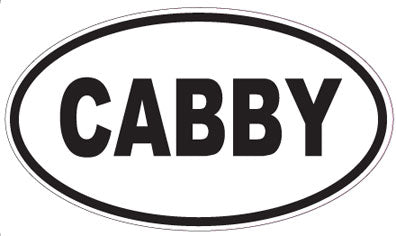 CABBY - Oval Sticker