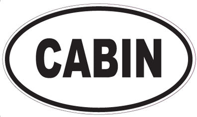 CABIN - Oval Sticker