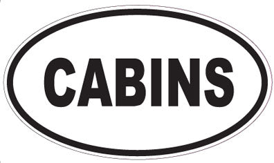 CABINS - Oval Sticker