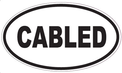 CABLED - Oval Sticker