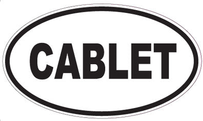CABLET - Oval Sticker